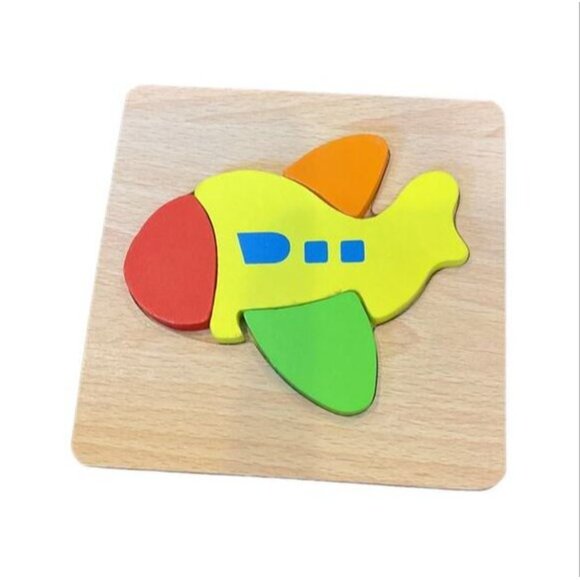 Wooden Butterfly & Airplane Toddler Puzzle Set - Picture 3 of 7